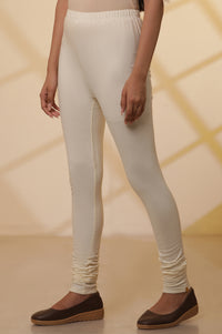 White Solid Churidar