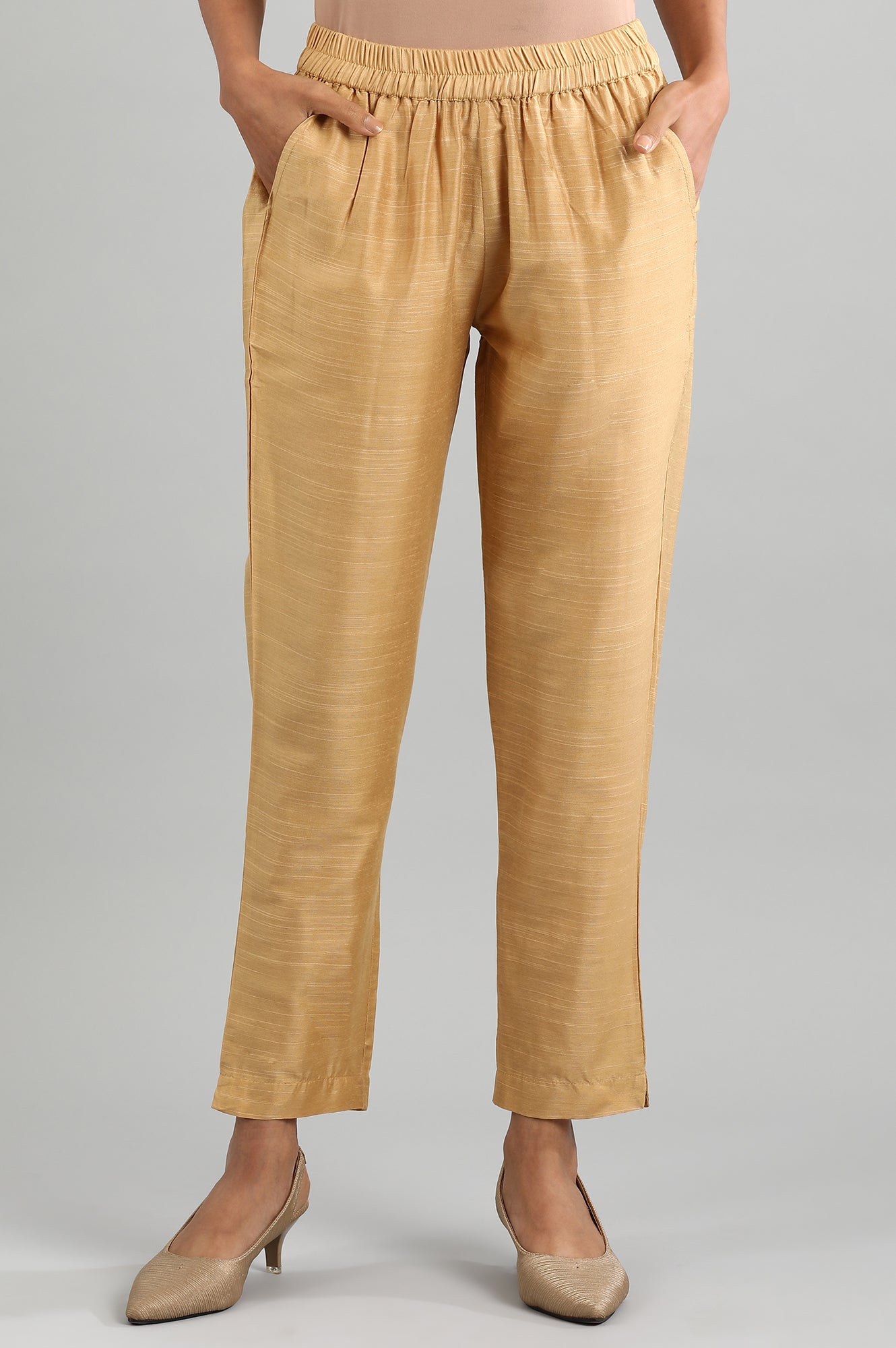 Gold Yarn-dyed Trousers