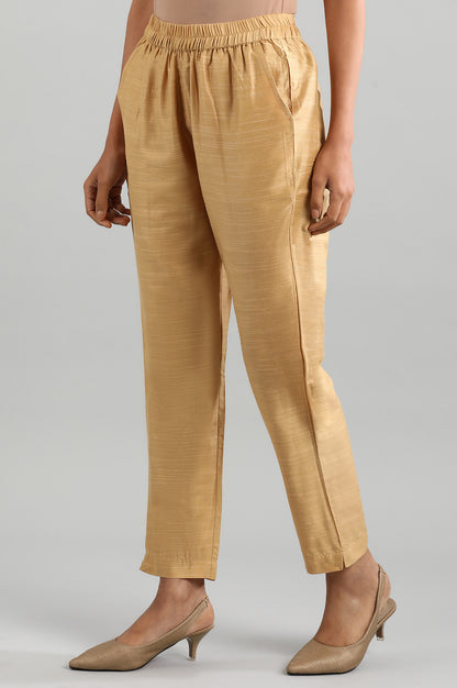 Gold Yarn-dyed Trousers