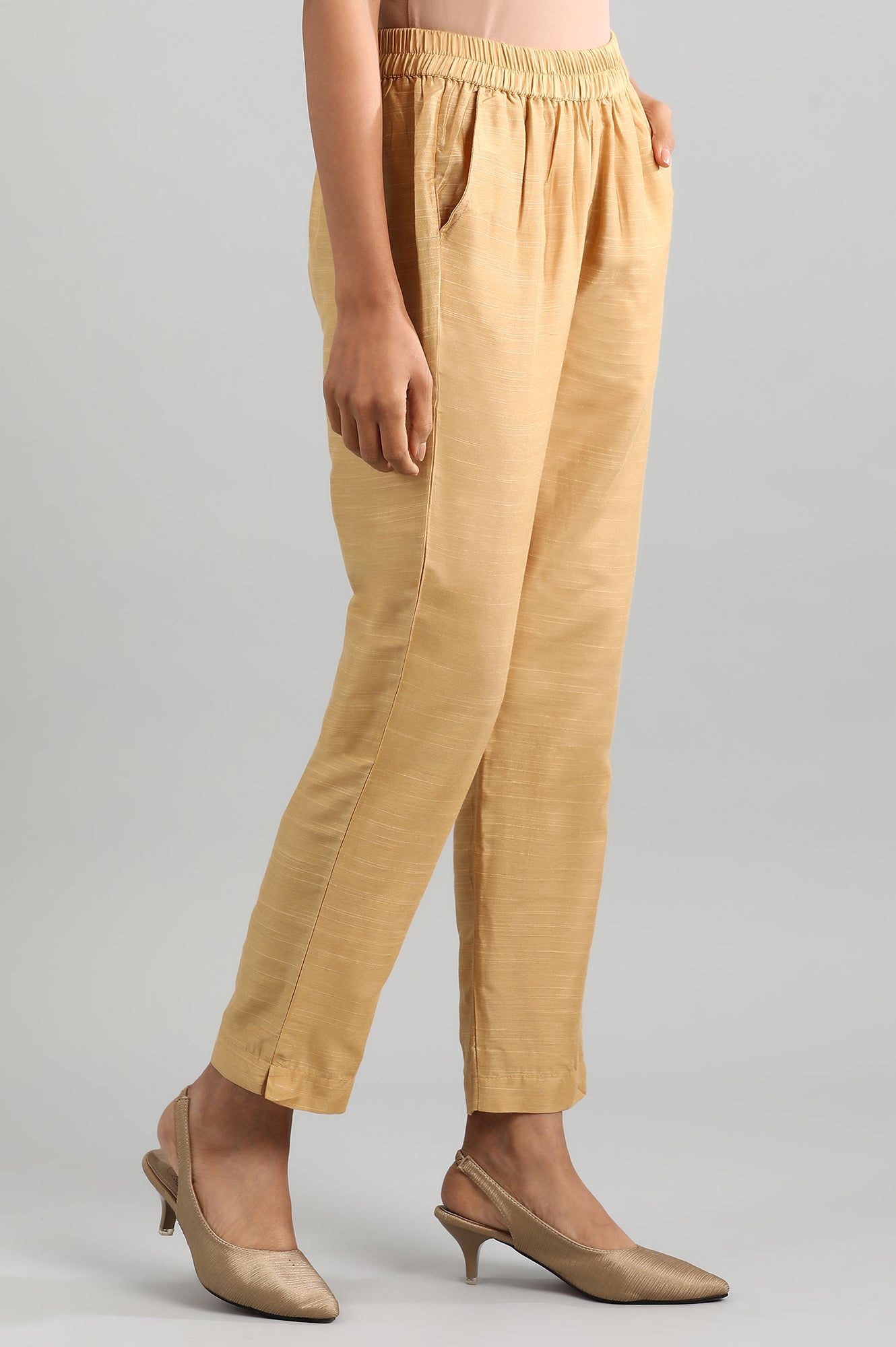 Gold Yarn-dyed Trousers