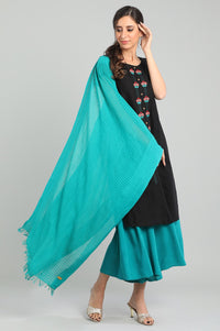 Black Round Neck Short Sleeves kurta