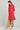 Red Band Collar Printed kurta