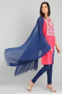 Pink V-Neck Printed kurta