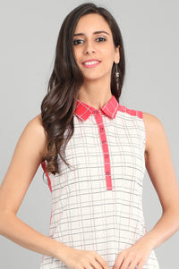 Pink Shirt Collar Printed kurta