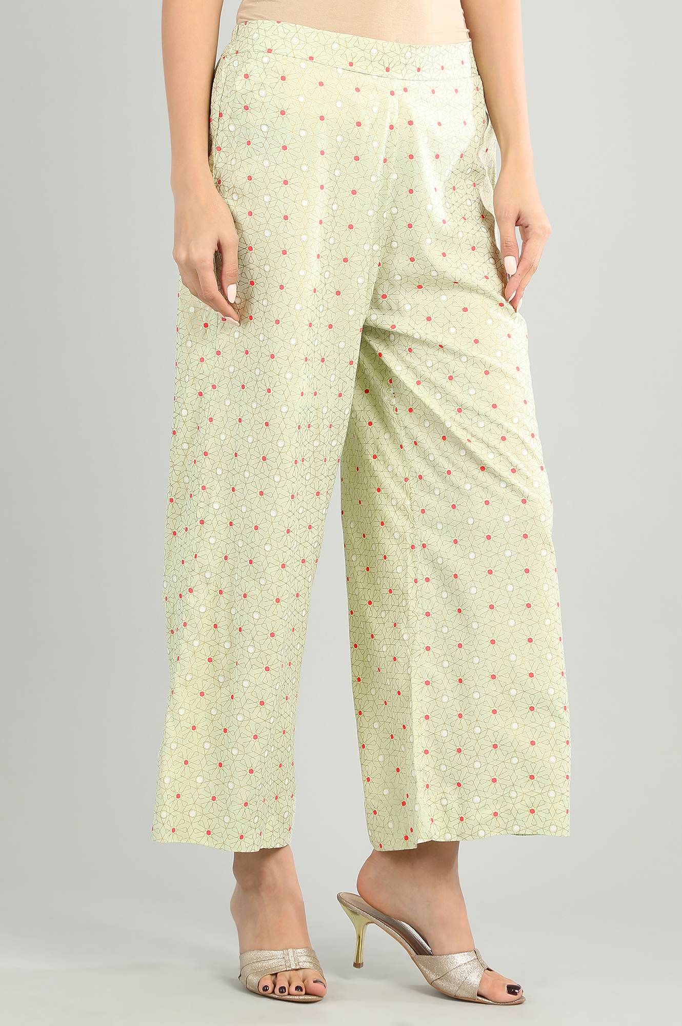 Green Printed Palazzos