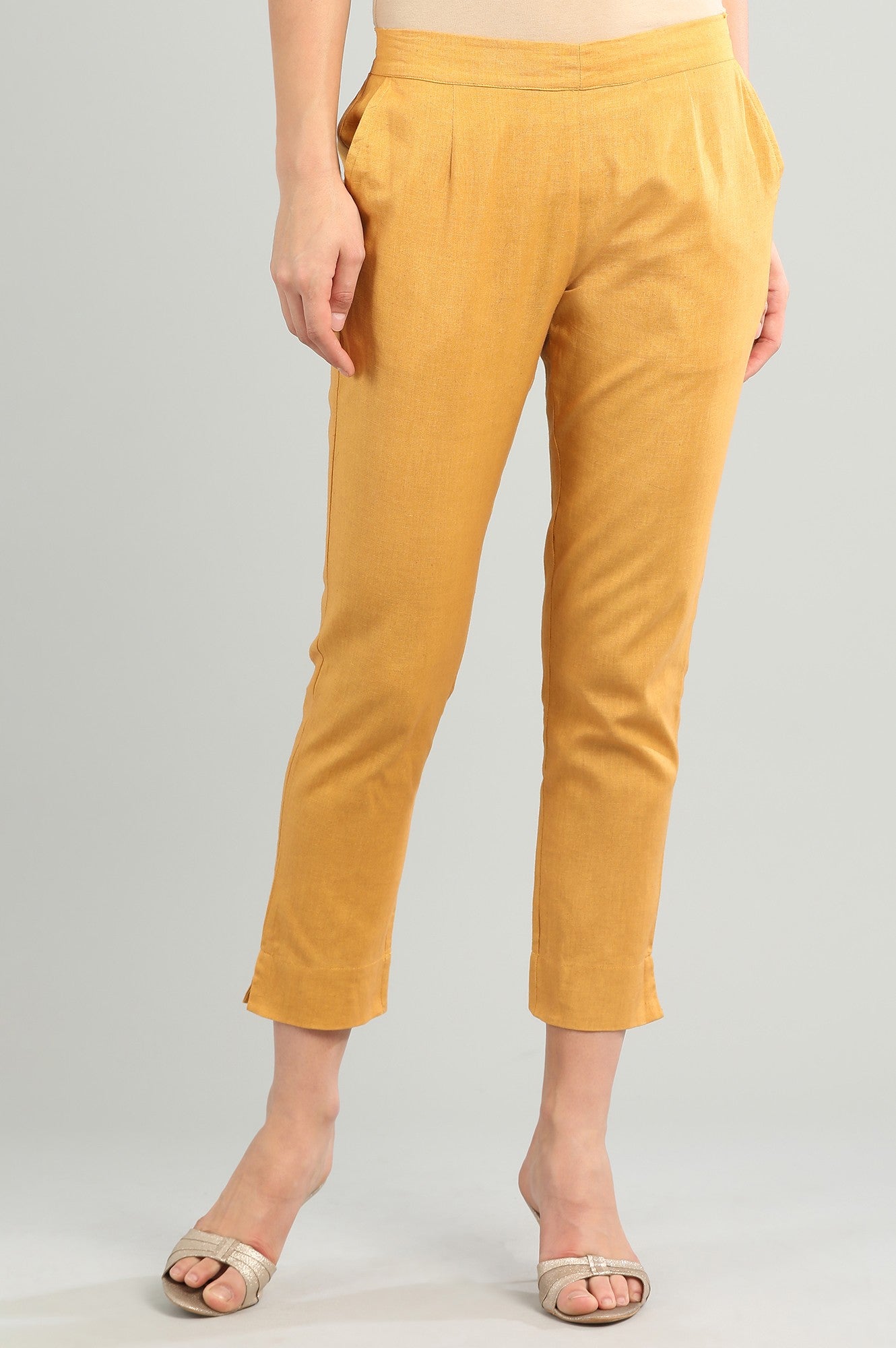 Gold Solid Trousers