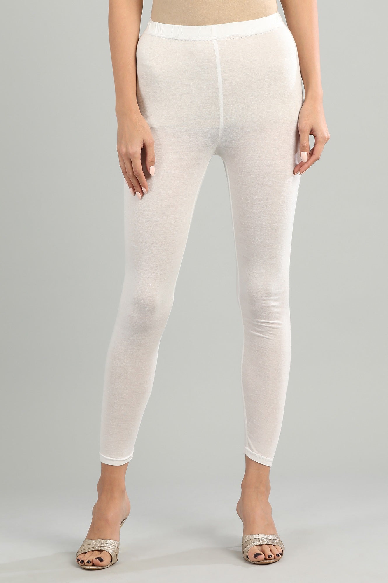 White Solid Tights
