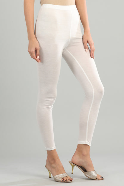 White Solid Tights