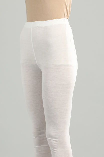 White Solid Tights