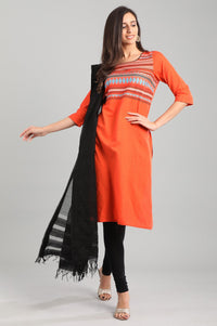 Black Solid Churidar