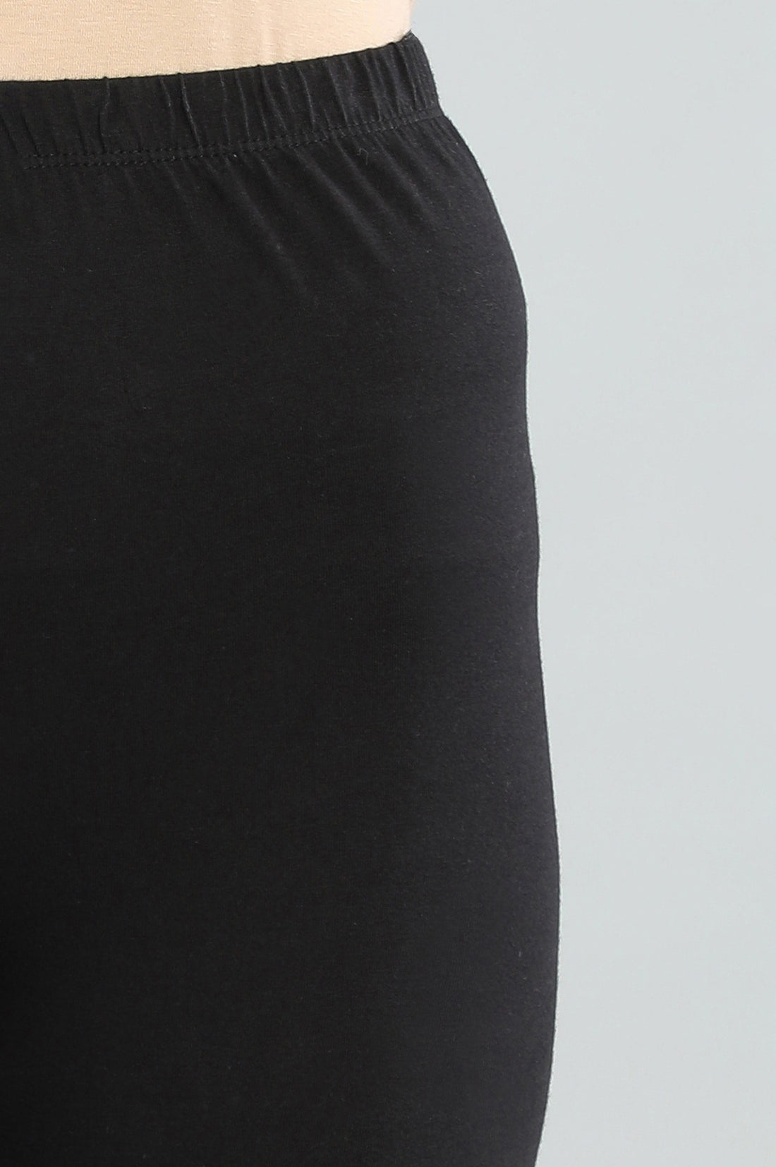 Black Solid Churidar