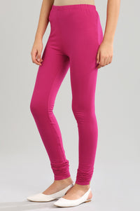 Pink Solid Churidar