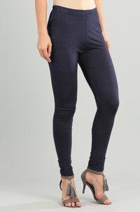 Blue Solid Churidar