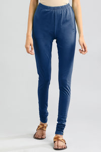 Blue Solid Churidar