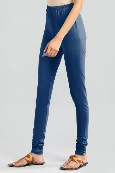 Blue Solid Churidar
