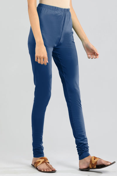 Blue Solid Churidar