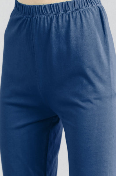 Blue Solid Churidar