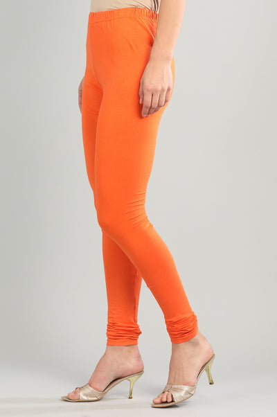 Orange Solid Churidar