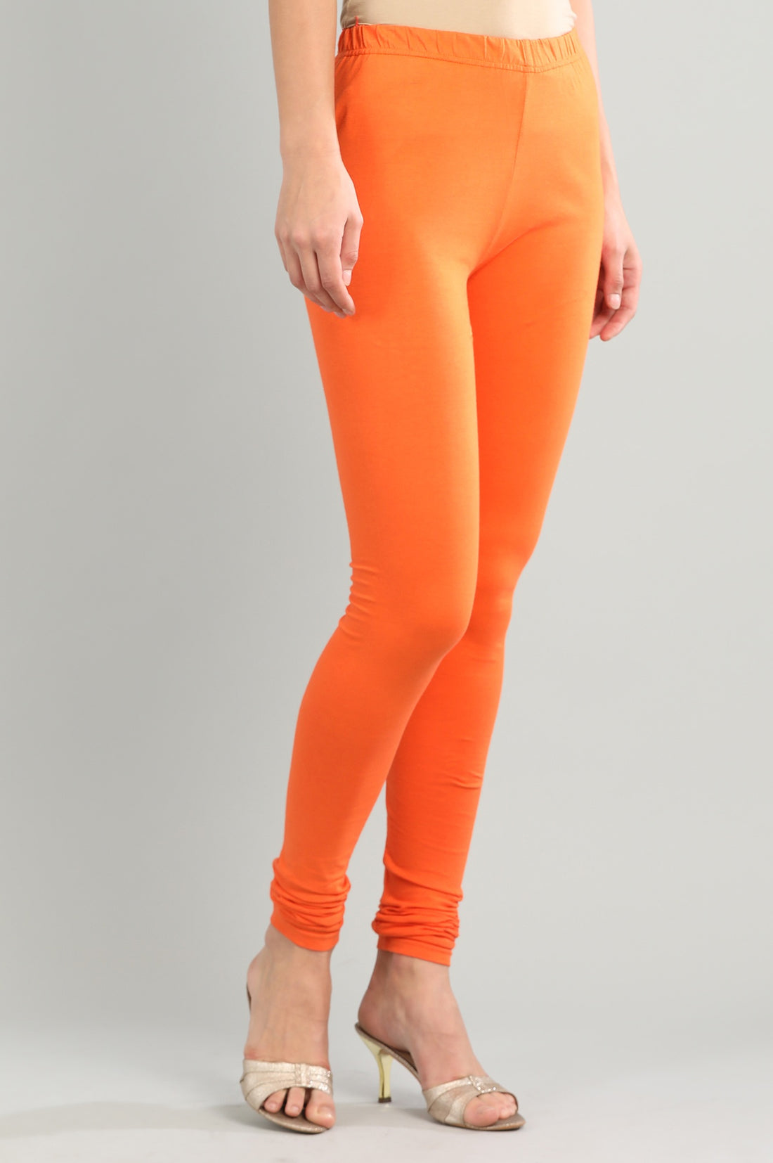 Orange Solid Churidar
