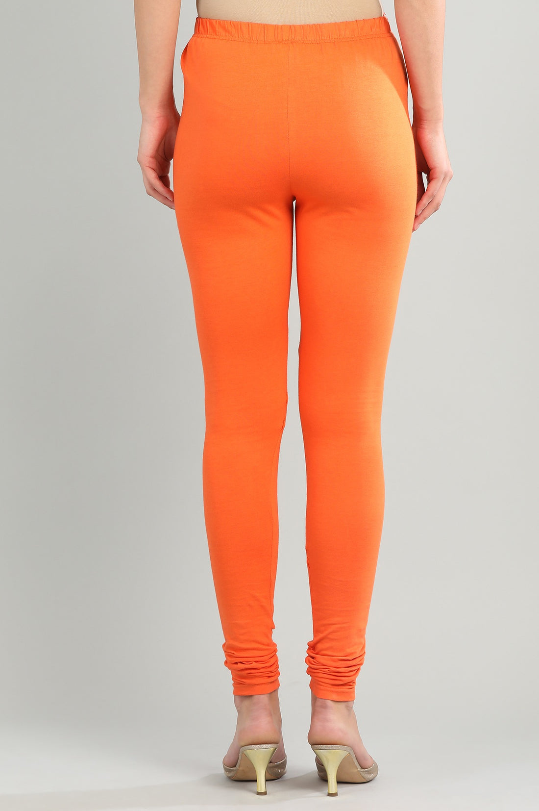 Orange Solid Churidar