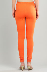 Orange Solid Churidar