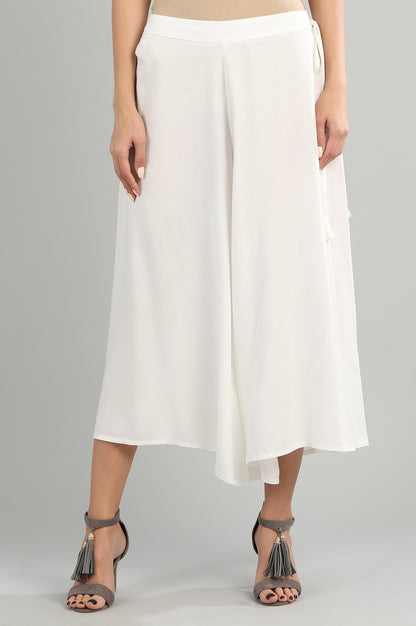 White Solid Culottes