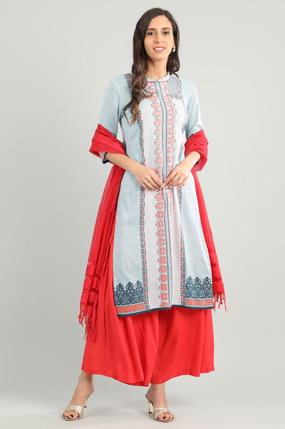 Red Solid Palazzos