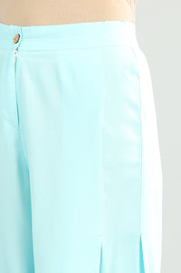 Blue Solid Palazzos