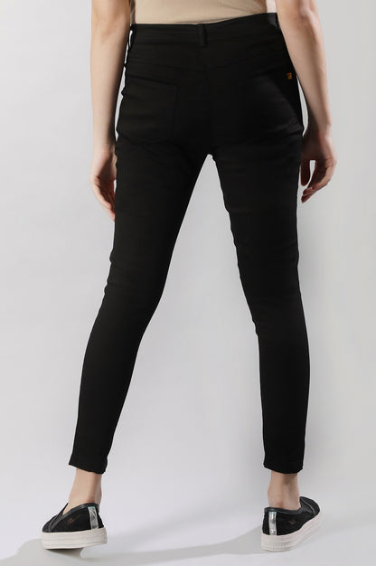 Black Solid Jeggings