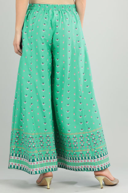 Green Printed Palazzos