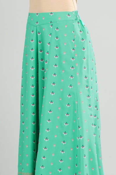 Green Printed Palazzos
