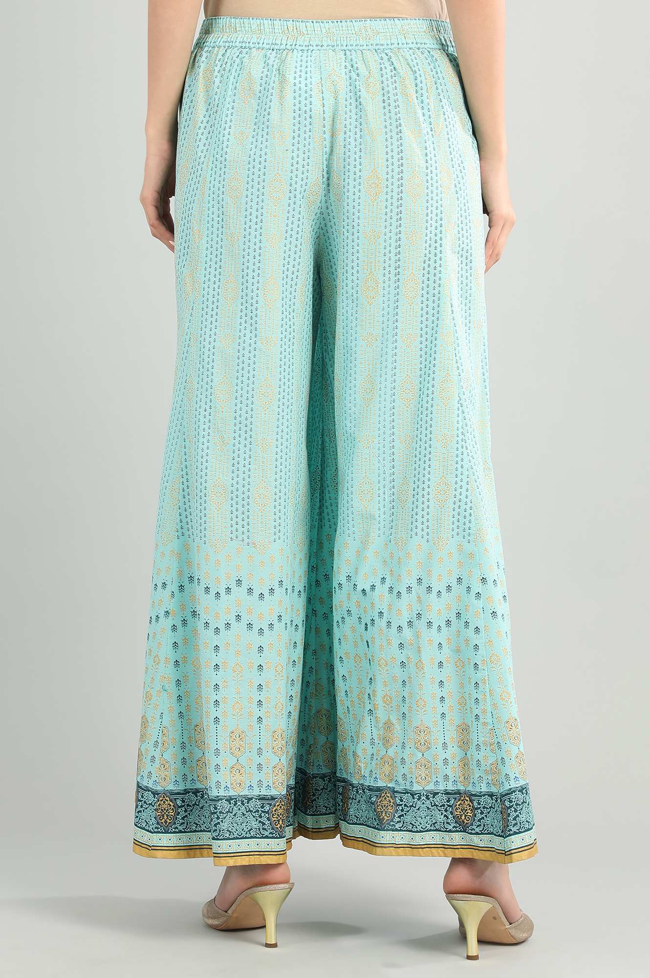 Green Printed Palazzo Pants