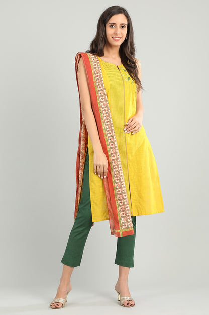 Orange Printed Dupatta