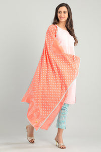 Orange Printed Dupatta