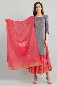 Pink Printed Dupatta