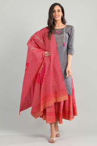 Pink Printed Dupatta