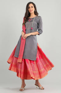 Pink Printed Dupatta