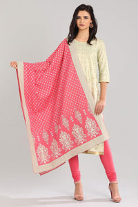 Pink Printed Dupatta
