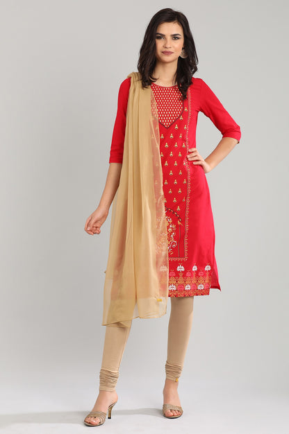 Rich Gold Ethnic Printed Dupatta