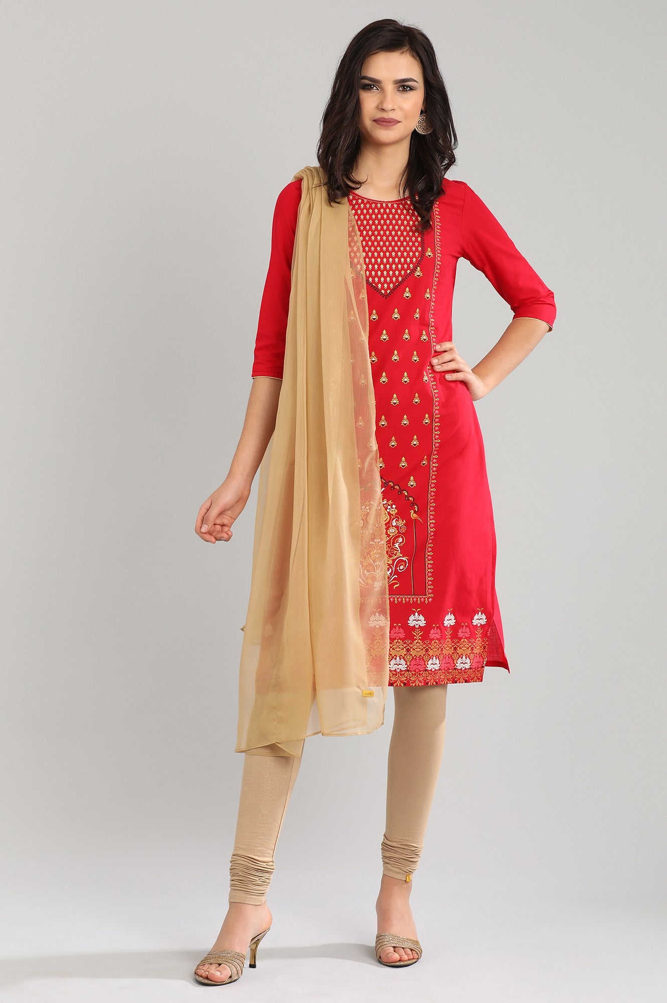 Gold Printed Dupatta