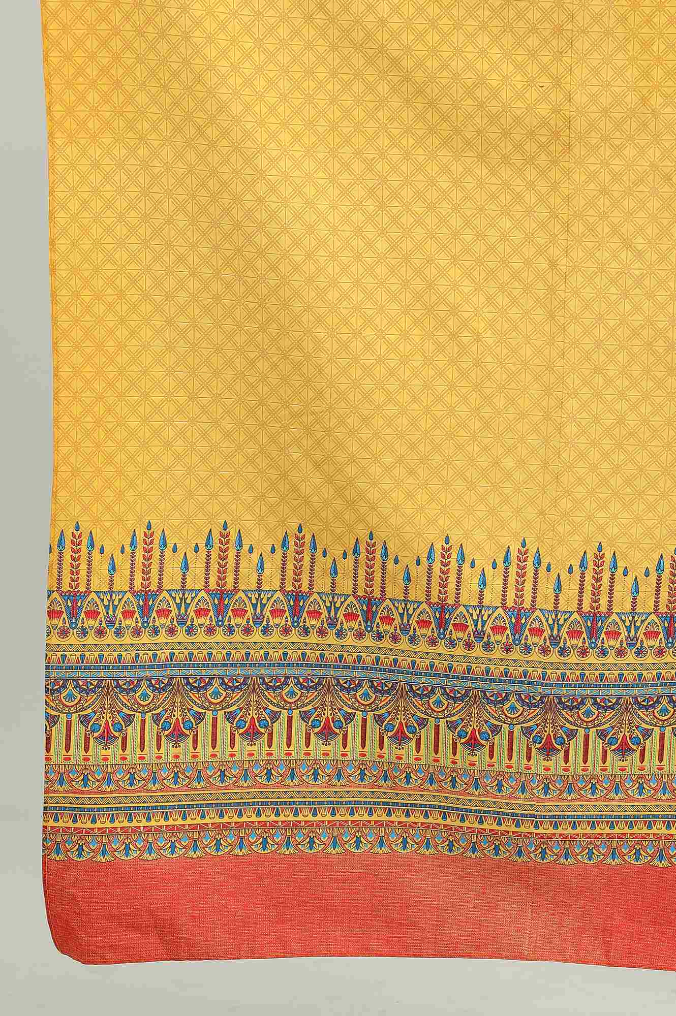 Yellow Printed Dupatta