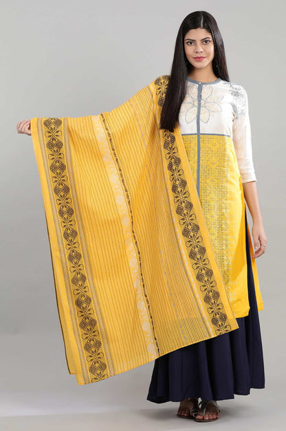 Yellow Yarn-dyed Dupatta