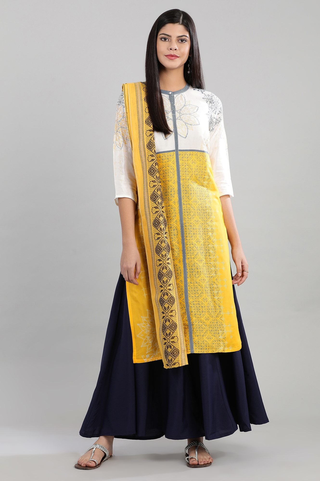 Yellow Yarn-dyed Dupatta