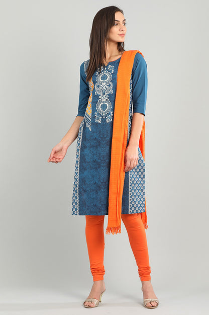 Orange Yarn-dyed Dupatta