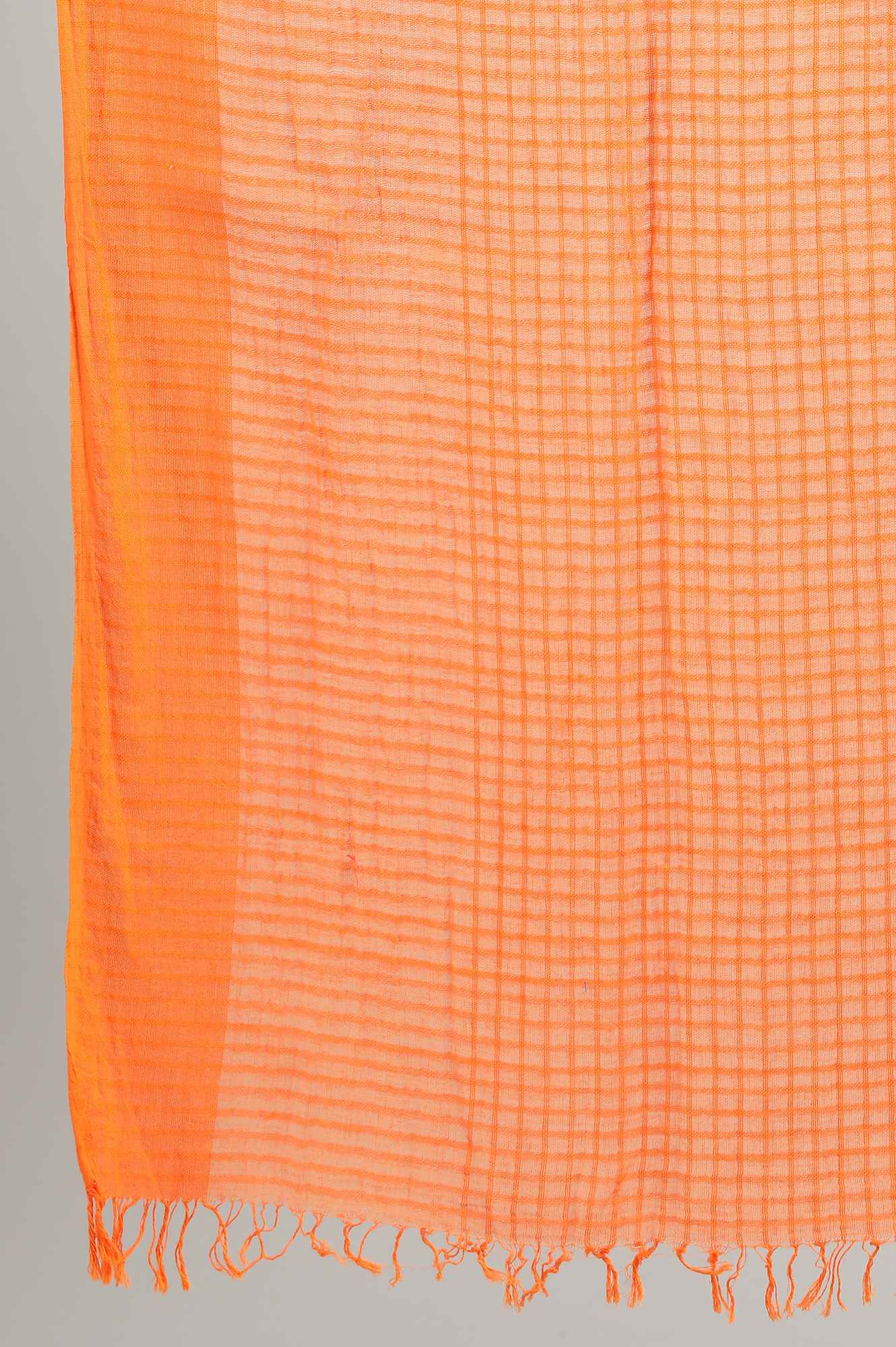 Orange Yarn-dyed Dupatta