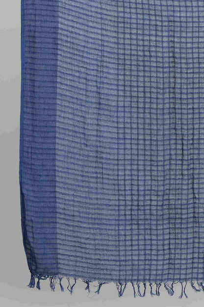 Blue Yarn-dyed Dupatta