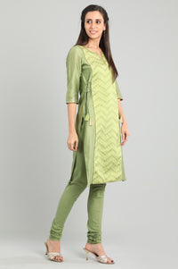 Green Round Neck kurta Set