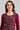 Wine Round Neck Layered Winter kurta