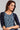 Blue Round Neck Yarn-dyed Winter kurta