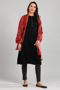 Black Band Collar Yarn-dyed Winter kurta